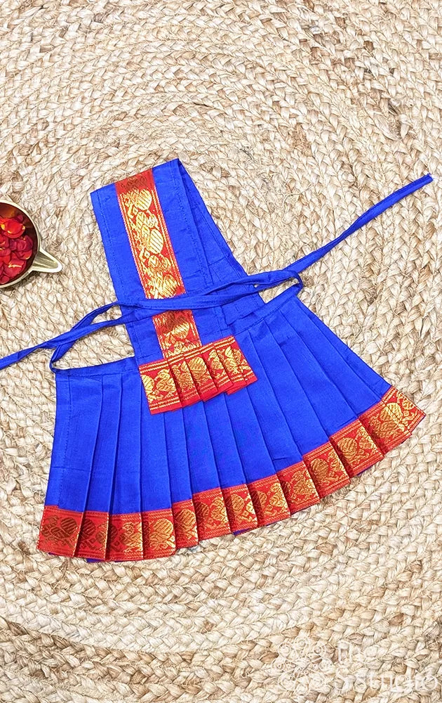 Royal blue with red border 6 Inch goddess vasthram