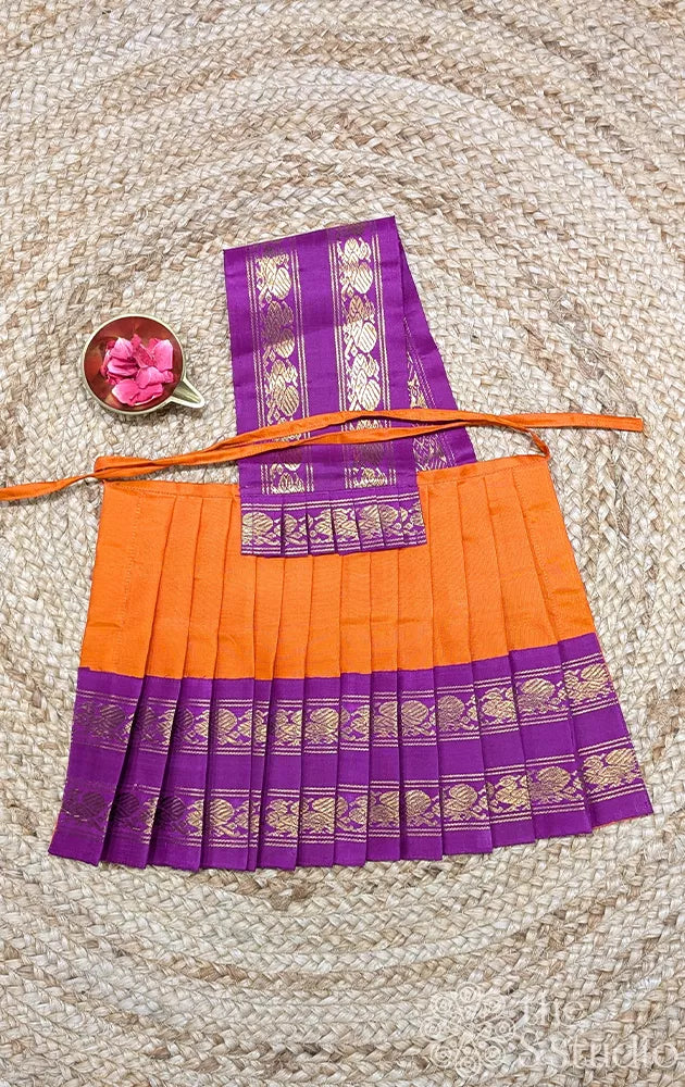 Orange with magenta  10 Inch goddess vasthram 