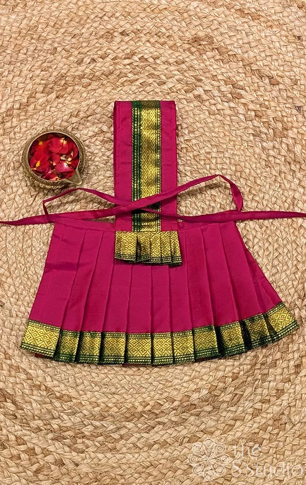 Maroon 6 Inch goddess vasthram with green border