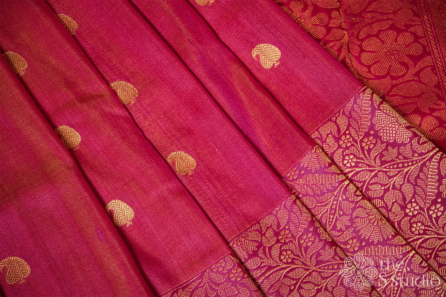 Buy FRIYAL Woven Banarasi Cotton Silk Red Sarees Online @ Best Price In  India | Flipkart.com