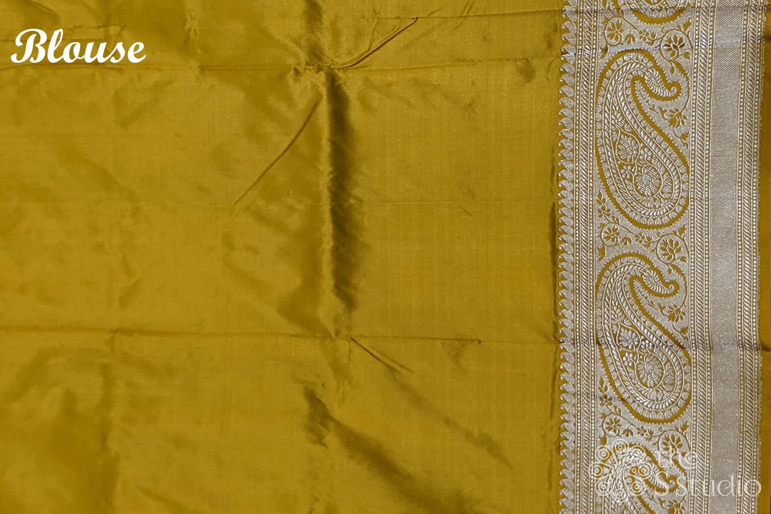 Magenta benarasi silk saree with mustard border