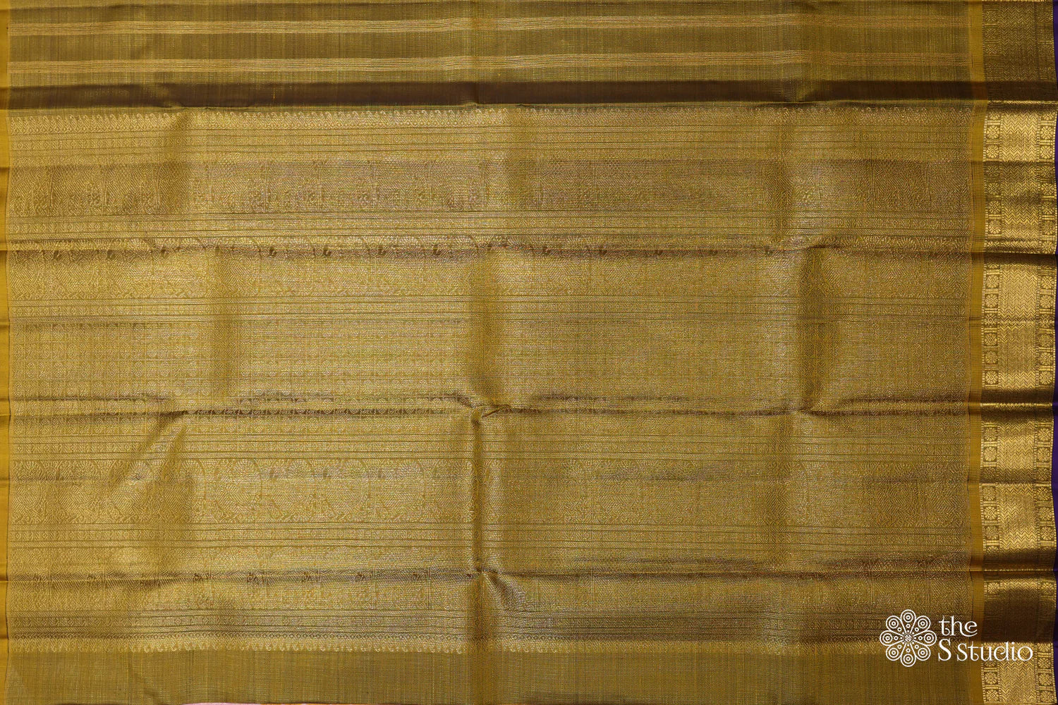 Golden mustard vaira oosi kanjivaram silk saree