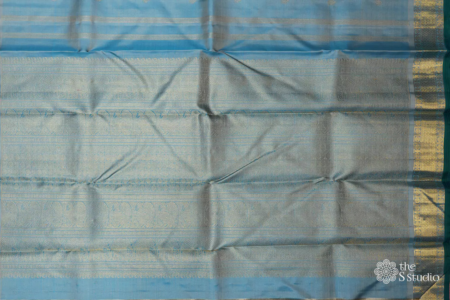 Powder blue vairaoosi kanjivaram silk saree