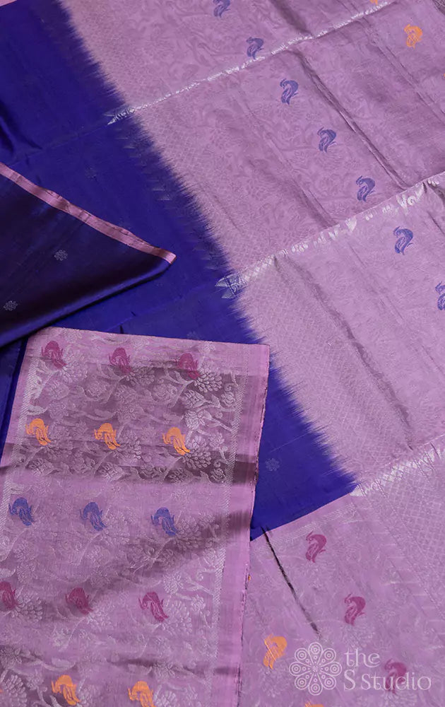Violet Soft silk saree with exclusive border