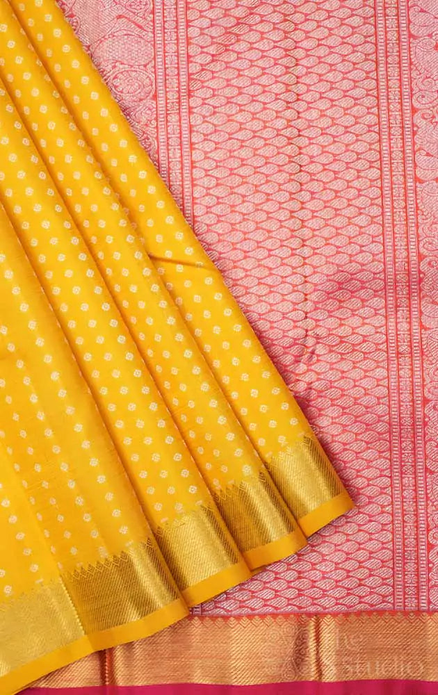 Exclusive Collectionin Mango Yellow With Turquoise Green Colour.pure  Kanchipuram Handloom Korvai Silk Saree With 2gram Zari With Rich Pallu. -  Etsy